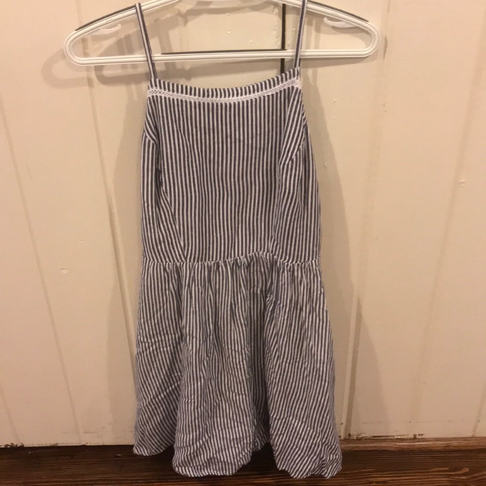 Striped chambray dress